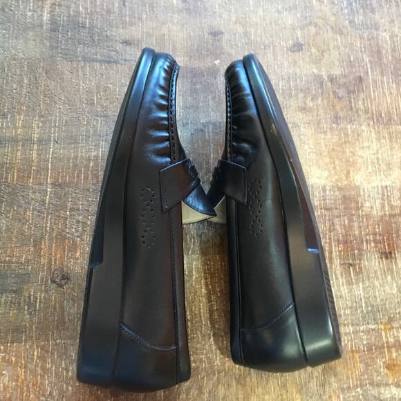 SAS San Antonio Shoes Ace Slip On Moccasin Mens 12W Black Leather Shoe Loafer - Picture 9 of 11